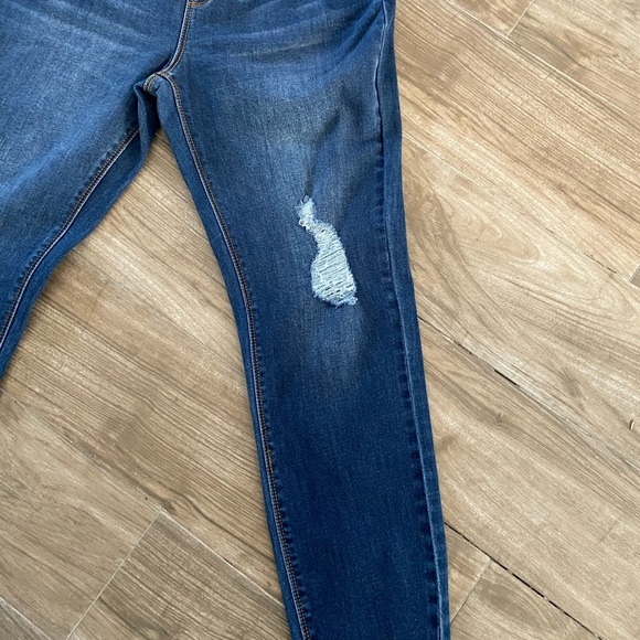 Indigo Poppy gray ankle skinny Maternity jeans - Picture 6 of 16